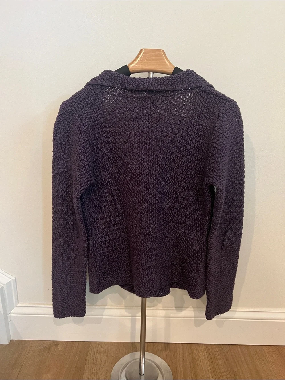 Boden Knit Button-Up Cardigan - Deep Plum Womens 6